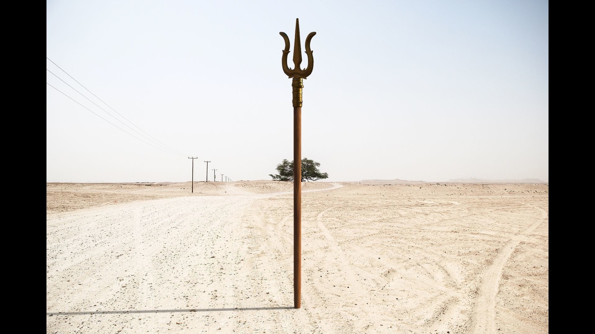 Hand Weapon Trishul 3D model_4