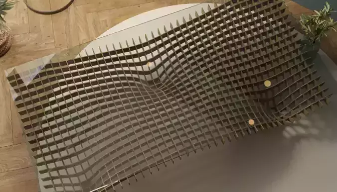 parametric WAFFLE table design 3D model