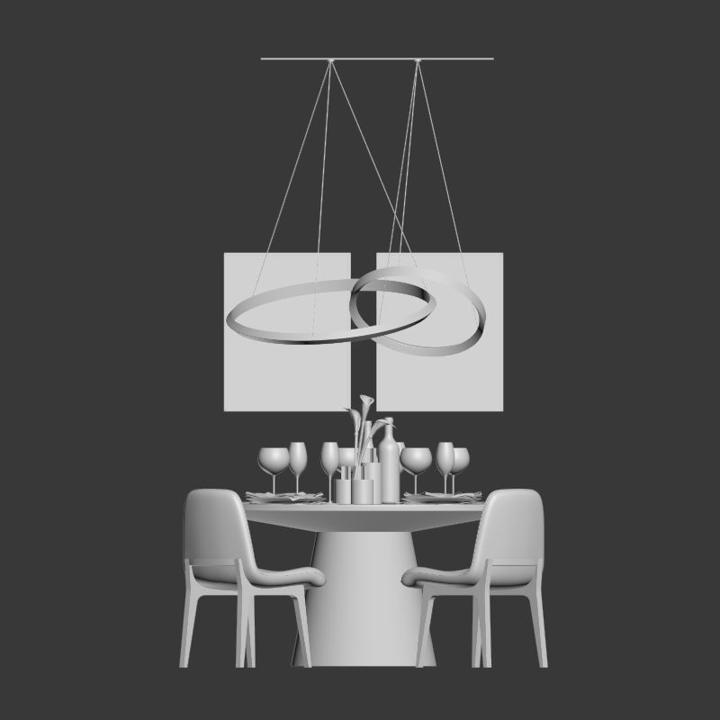 Dinning Set 15 3D model_2
