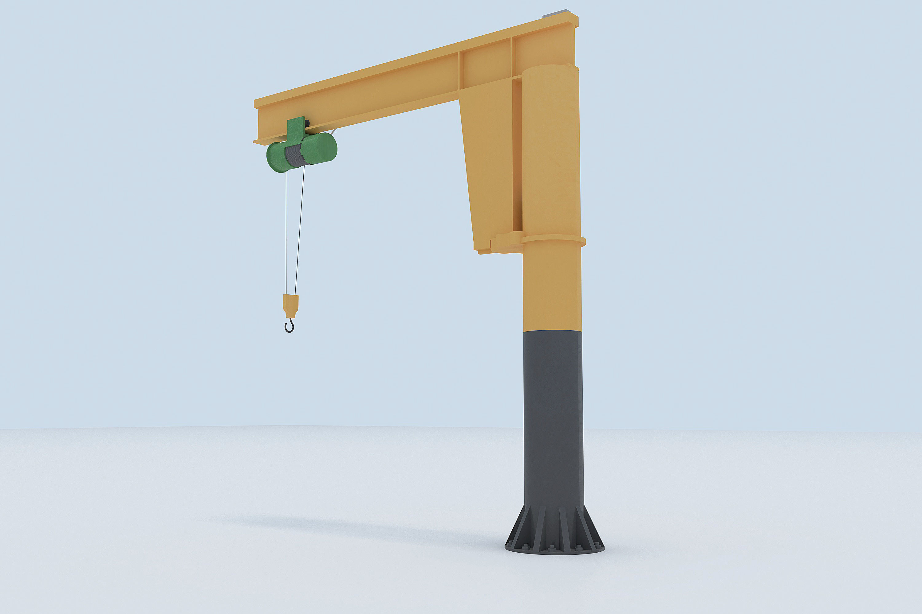 Jib Crane 3D model_1