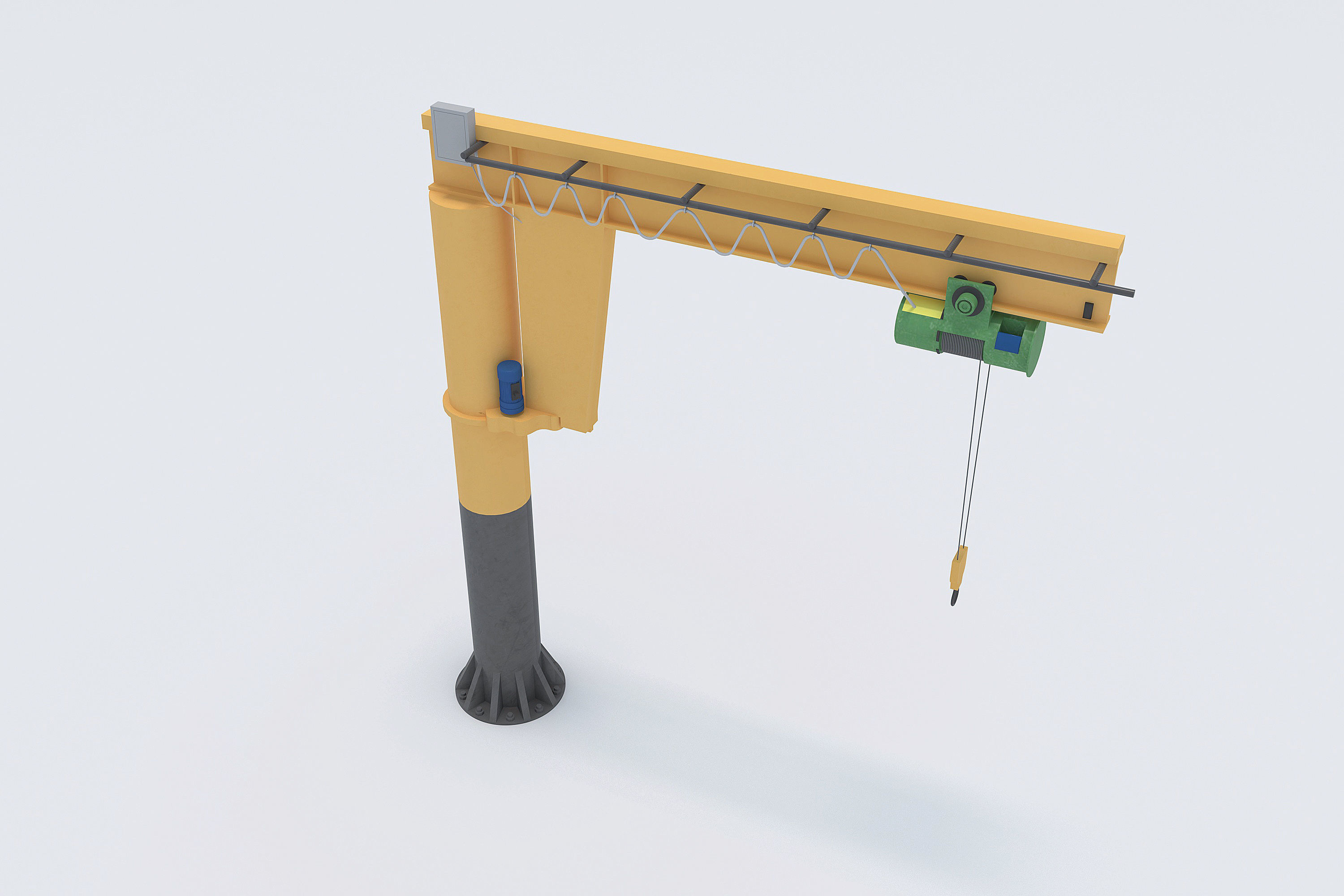 Jib Crane 3D model_2