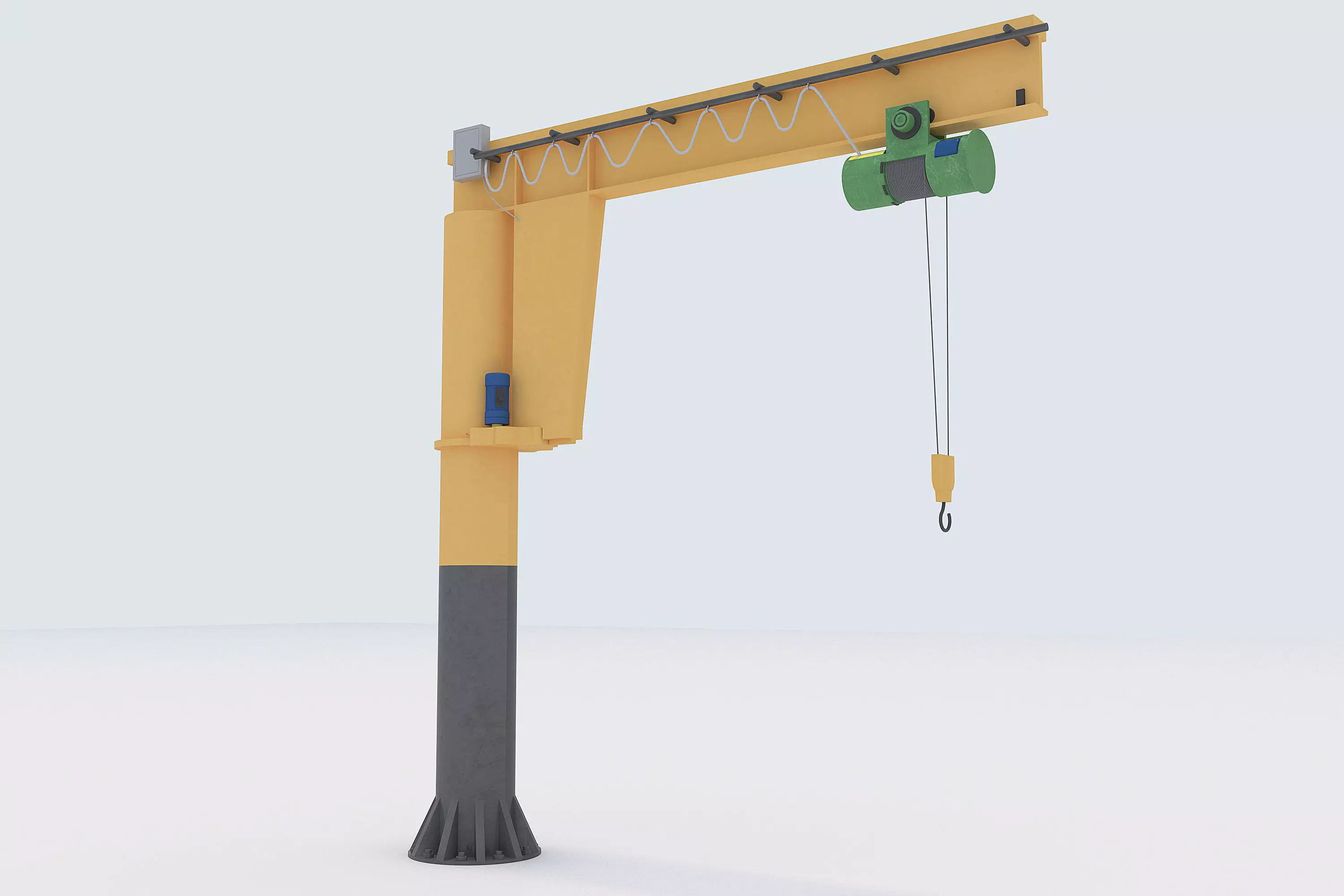 Jib Crane 3D model_0