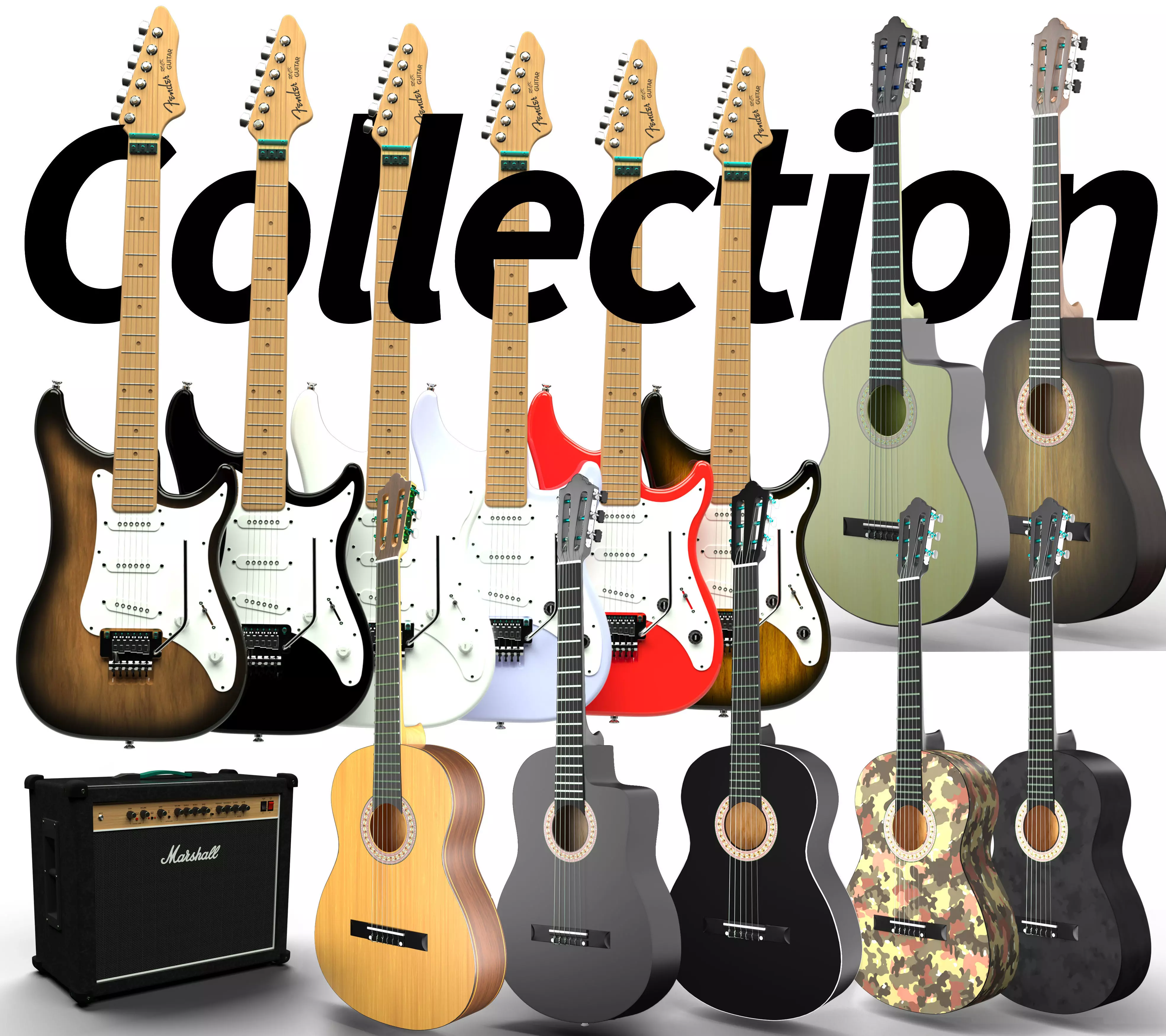 Guitar Collection camouflage acoustic _0
