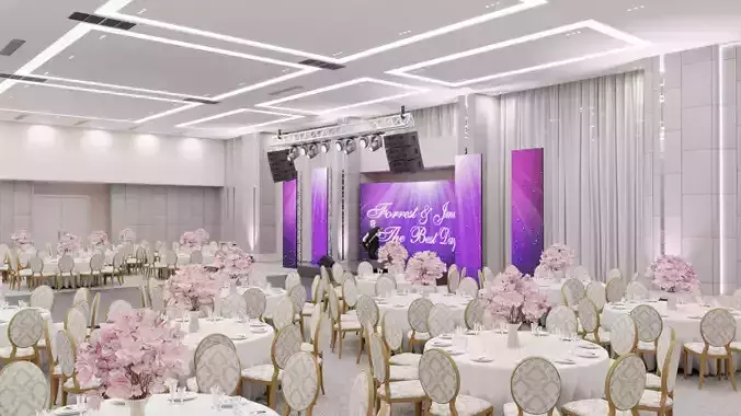 Resident Hotel Ballroom Almaty 3D model
