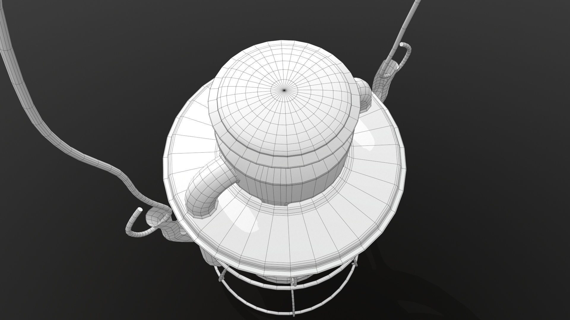 Old Kerosene Lantern Low-poly 3D model_9