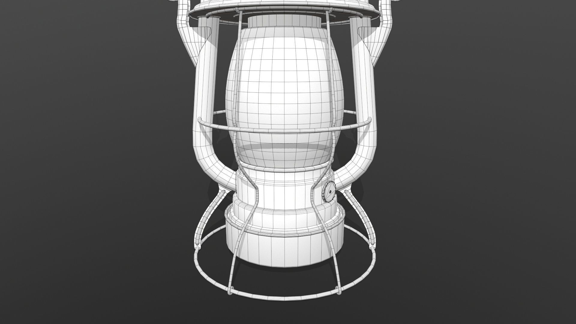 Old Kerosene Lantern Low-poly 3D model_8