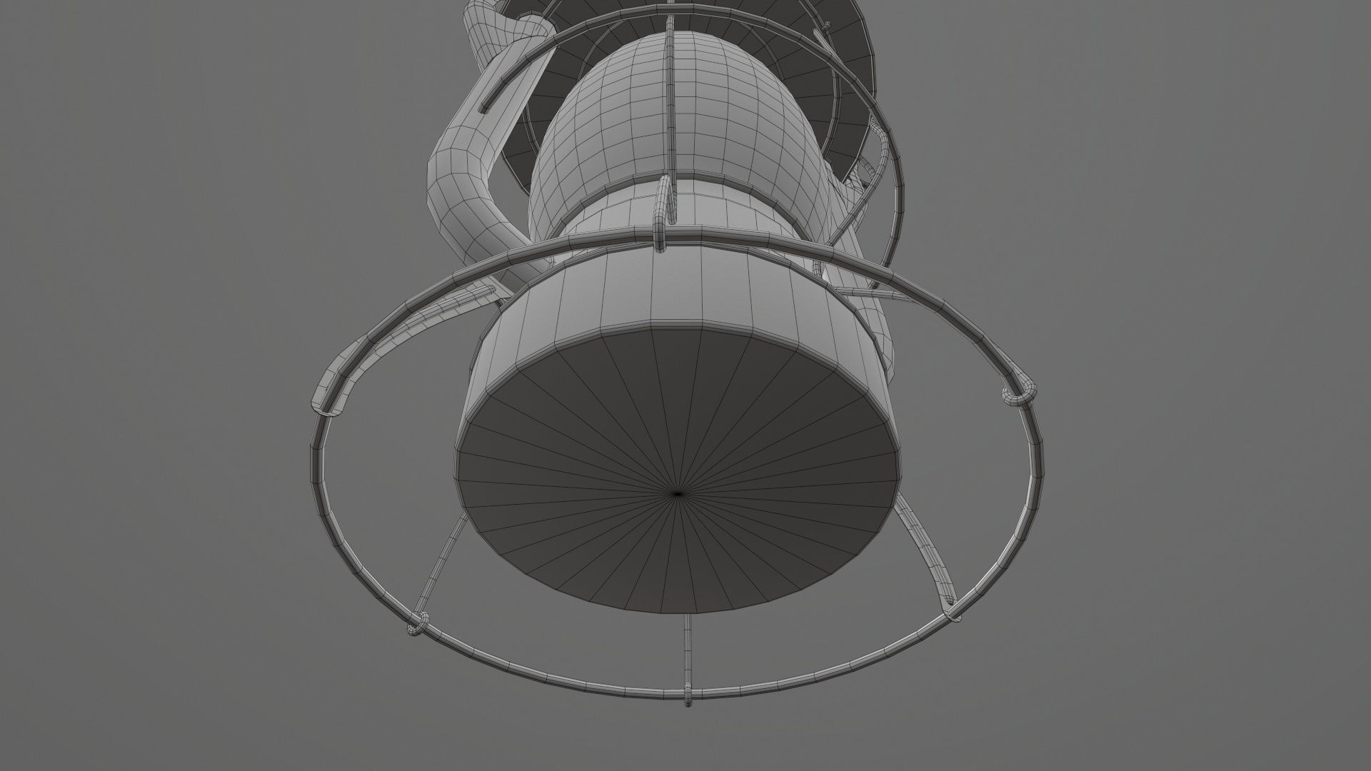 Old Kerosene Lantern Low-poly 3D model_10