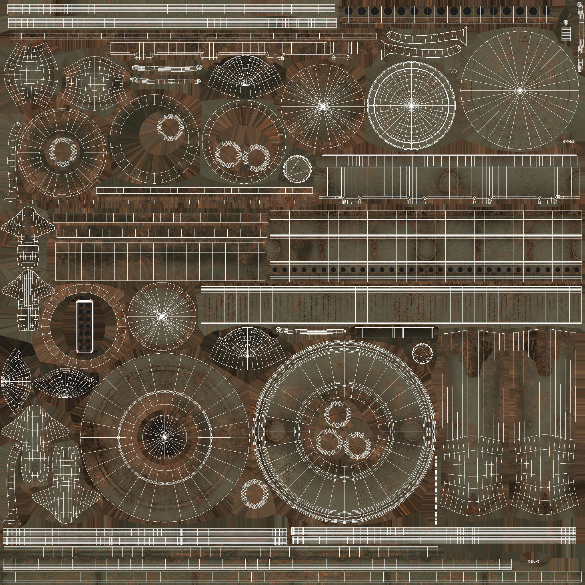 Old Kerosene Lantern Low-poly 3D model_14