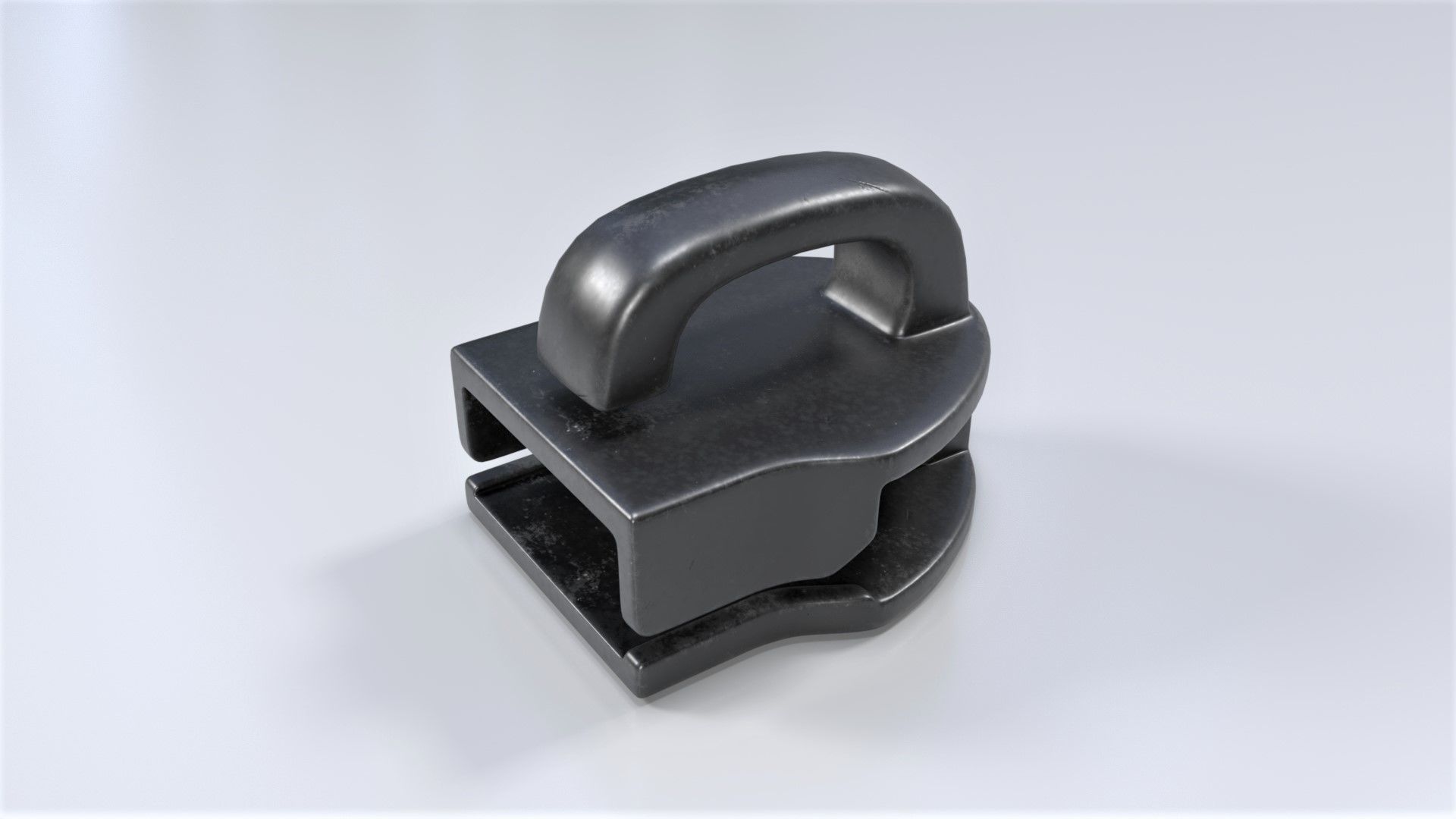 Zipper Puller with Slider  001 Low-poly 3D model_5