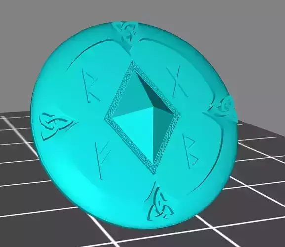 Wolf marine style viking storm shield with diamond 3