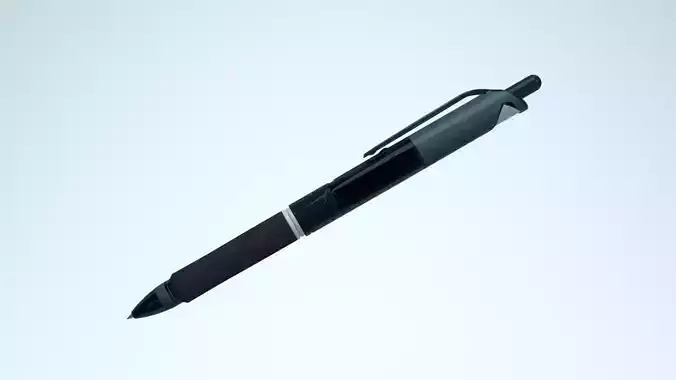Detailed Pen with low-poly and high-poly version