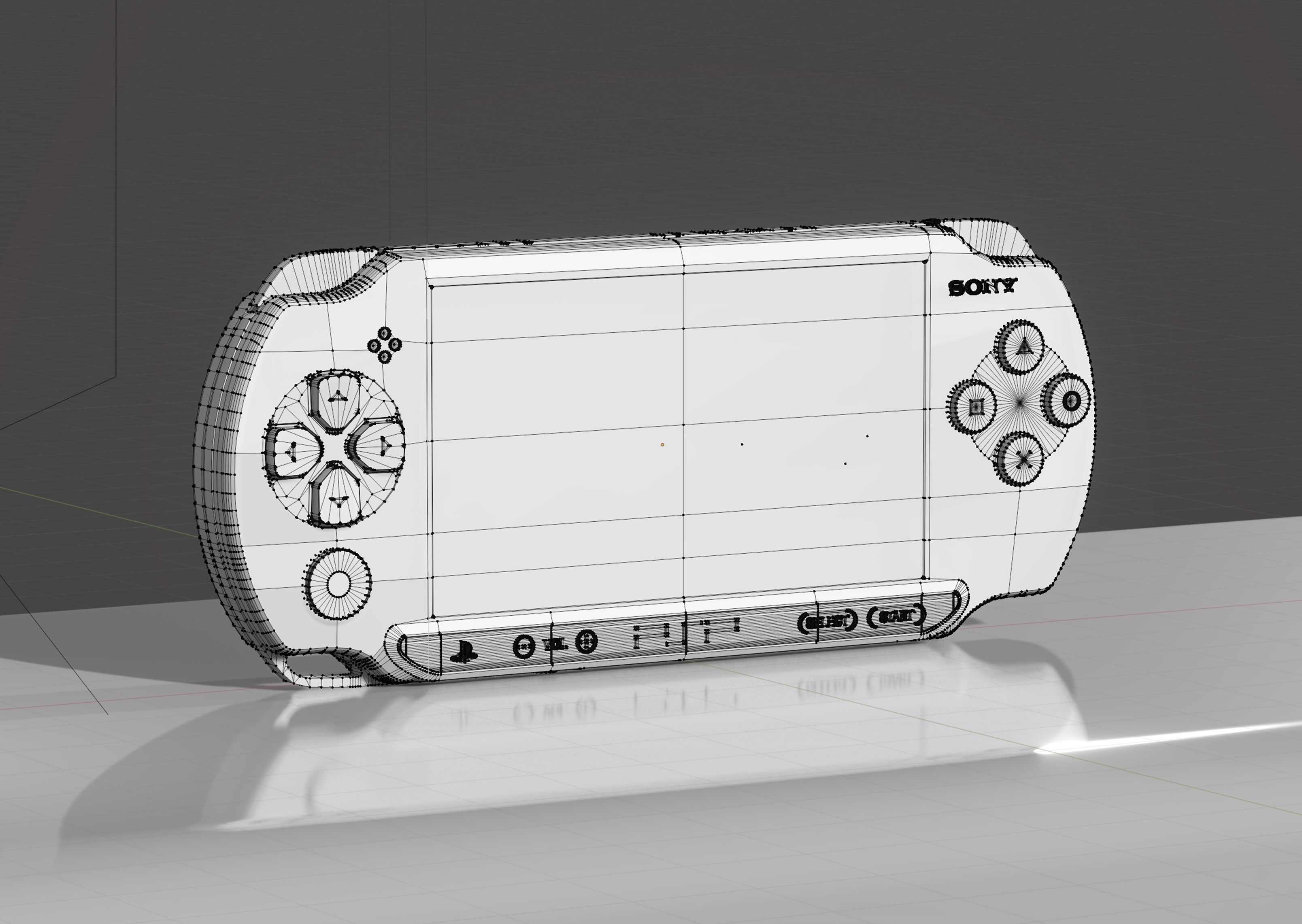Sony - PSP STREET - Playstation Portable - Model E1004 Low-poly 3D model_9