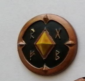 Wolf marine style viking storm shield with diamond 2 3D print model_1