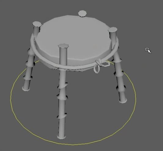 Tropical grill 3D model_1