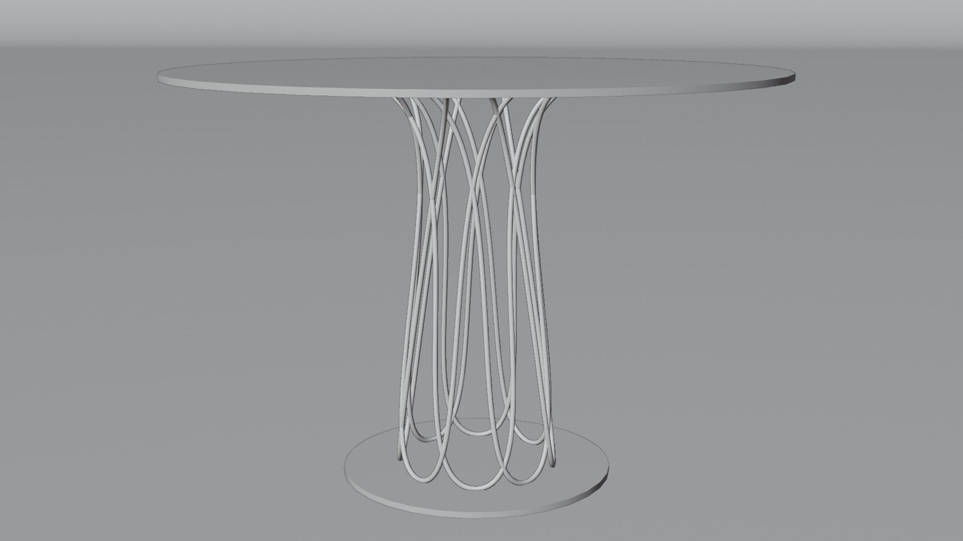 Chair and Table Free low-poly 3D model_4