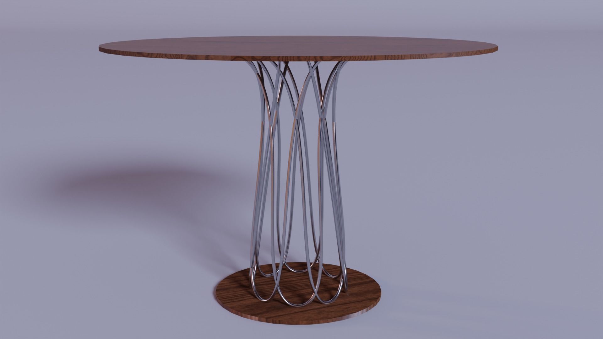 Chair and Table Free low-poly 3D model_3