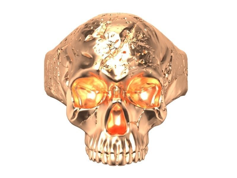 Skull Ring 3D print model_6