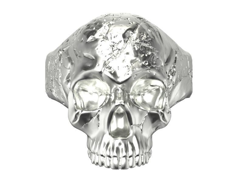 Skull Ring 3D print model_8