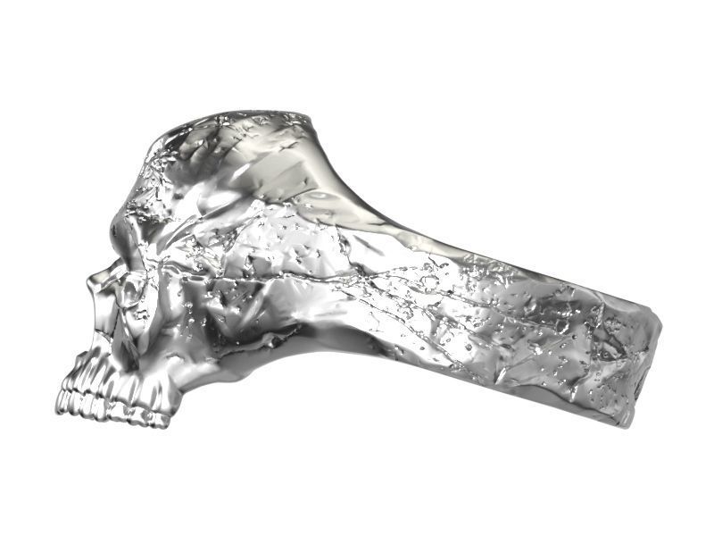 Skull Ring 3D print model_5