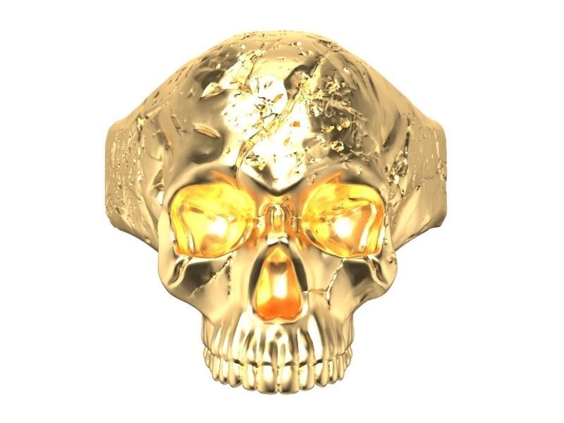 Skull Ring 3D print model_10