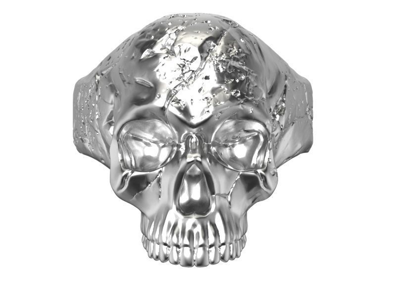 Skull Ring 3D print model_4