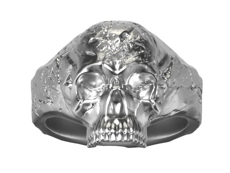 Skull Ring 3D print model_3