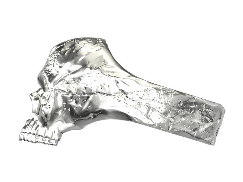 Skull Ring 3D print model_9