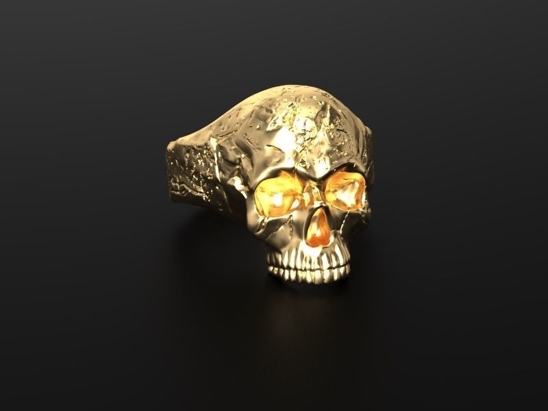 Skull Ring 3D print model_1