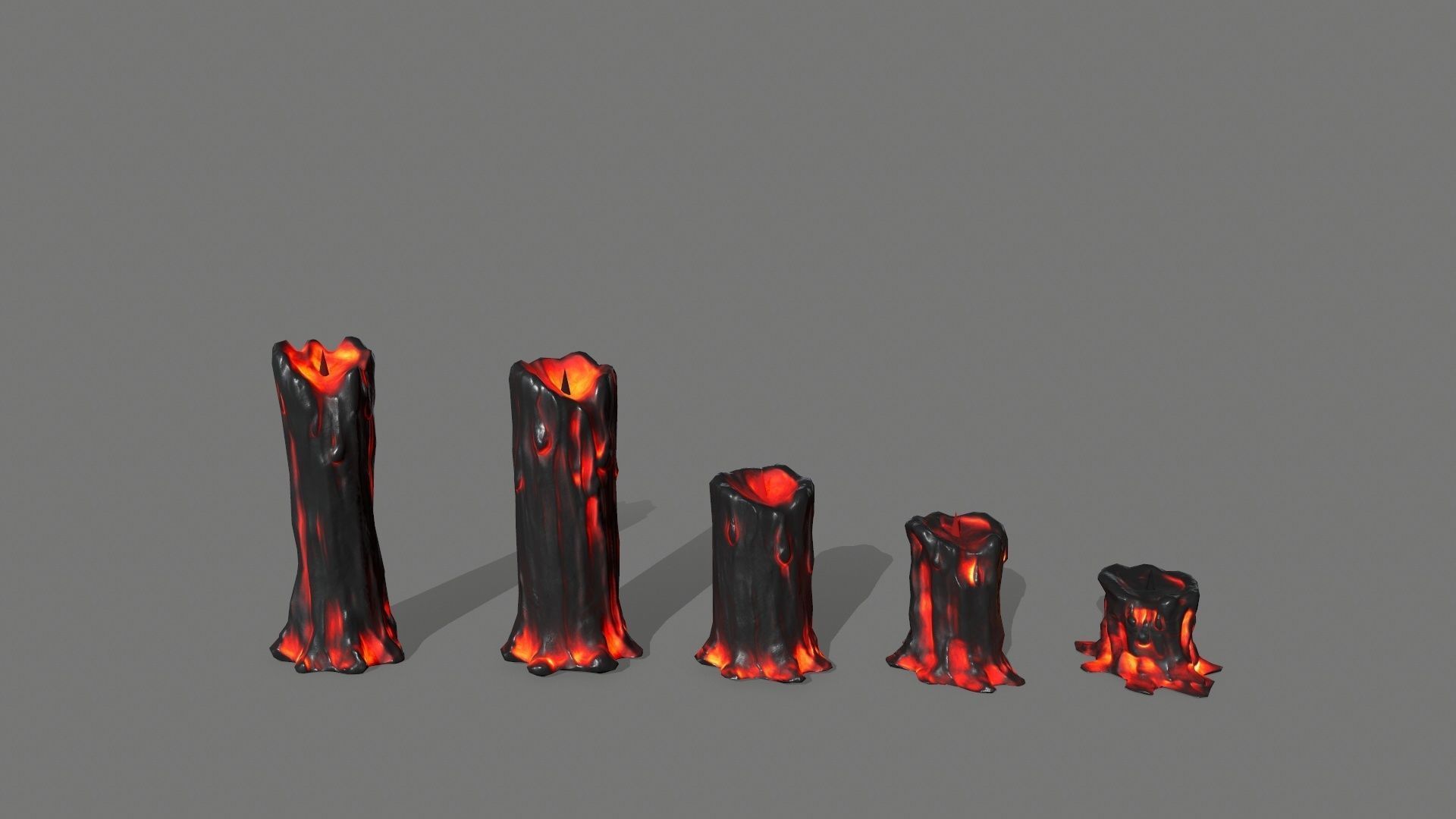 tombstone set two tombstones with skull in middle Low-poly 3D model_19