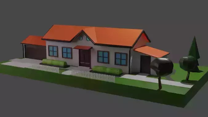 House Cartoon style 3D model
