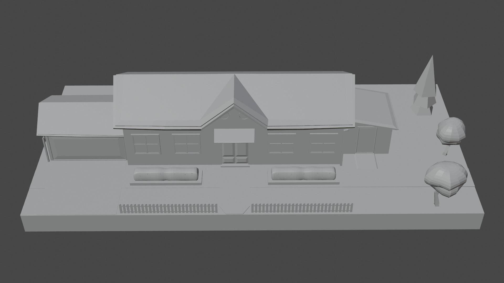 House Cartoon style 3D model Low-poly 3D model_4