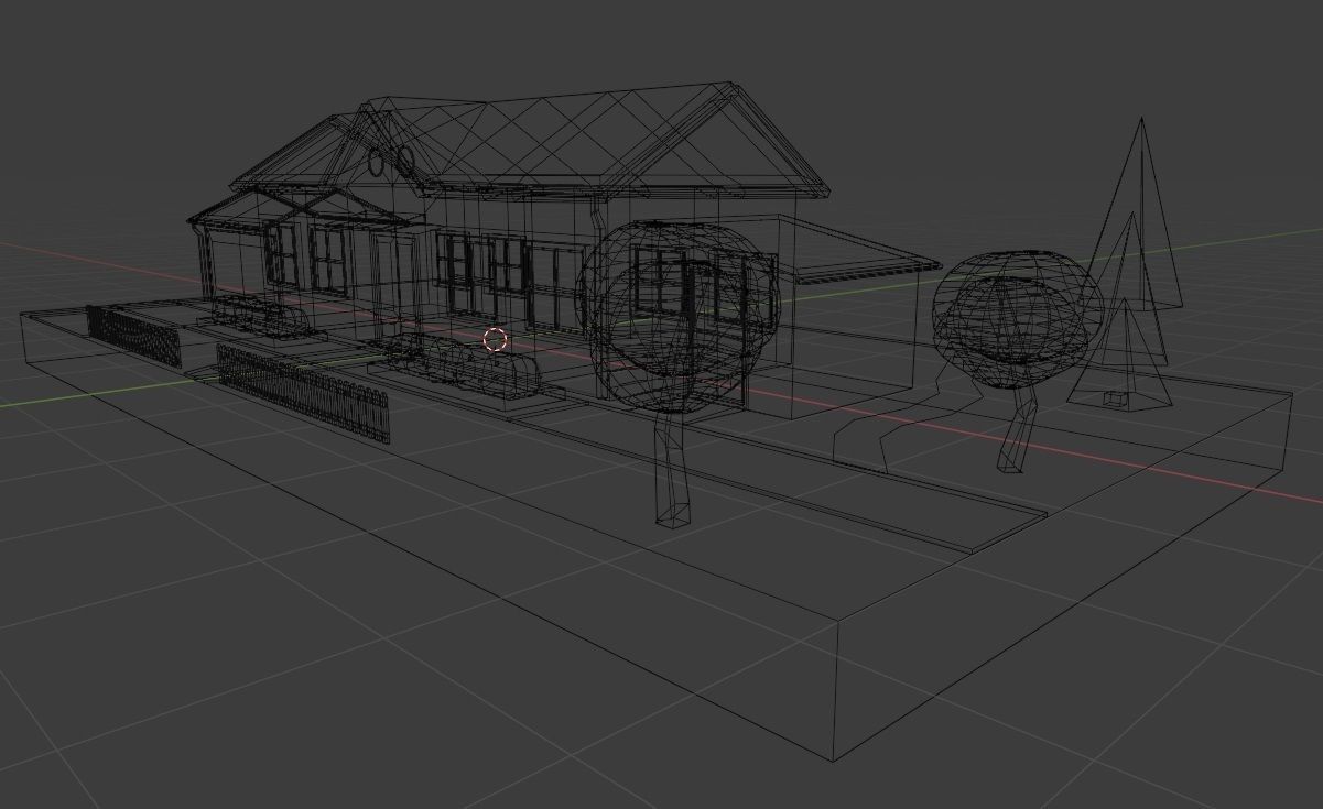 House Cartoon style 3D model Low-poly 3D model_3