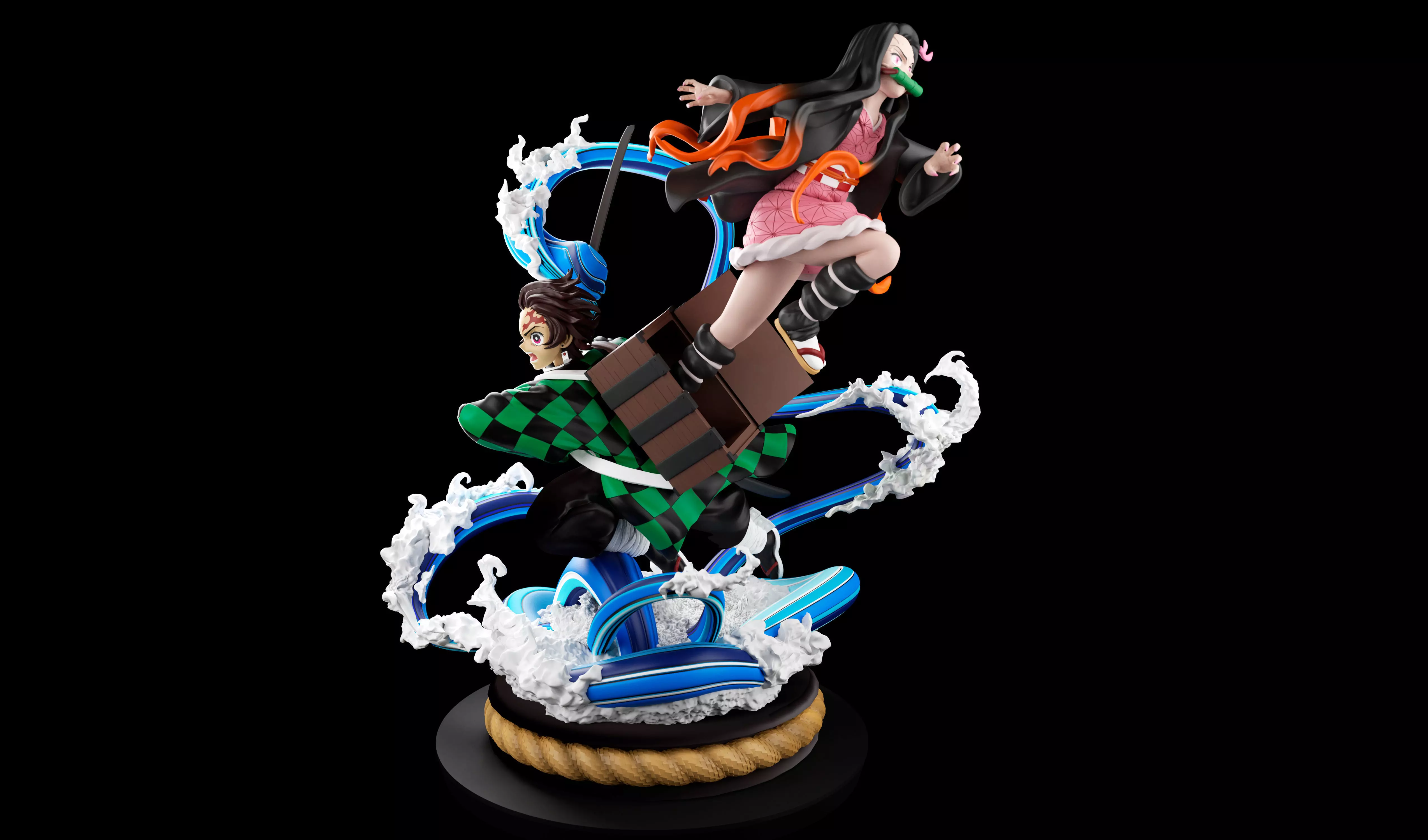 Tanjiro and Nezuko 3D print model_0