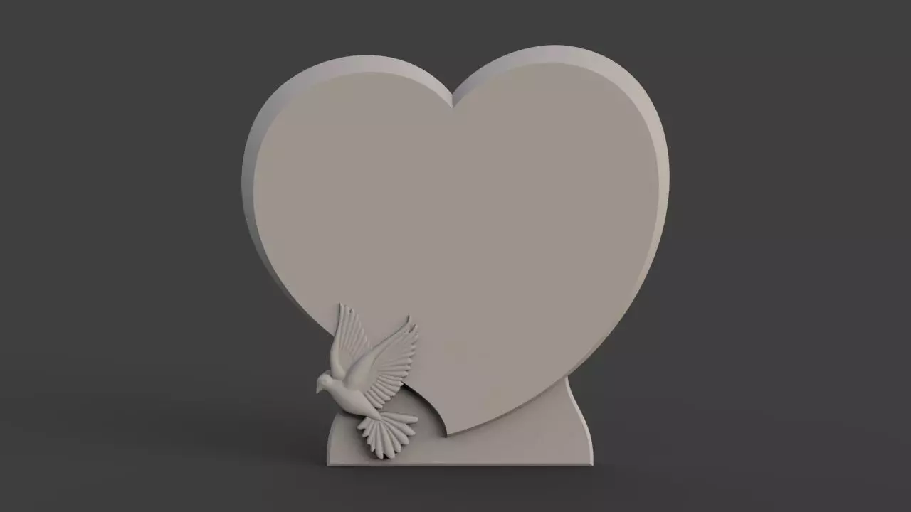 Memorial tombstone 3D print model_0