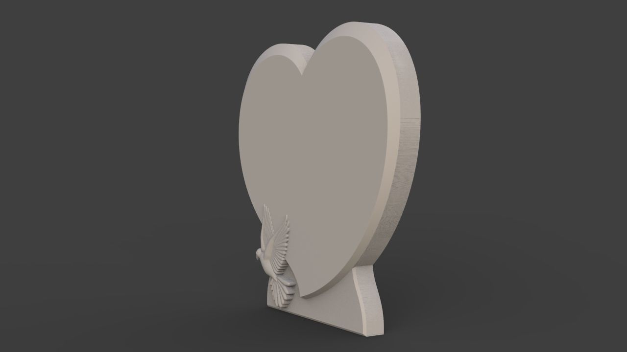 Memorial tombstone 3D print model_1