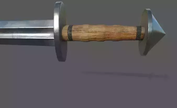 Game Ready Viking Sword PBR Lowpoly Low-poly 3D model