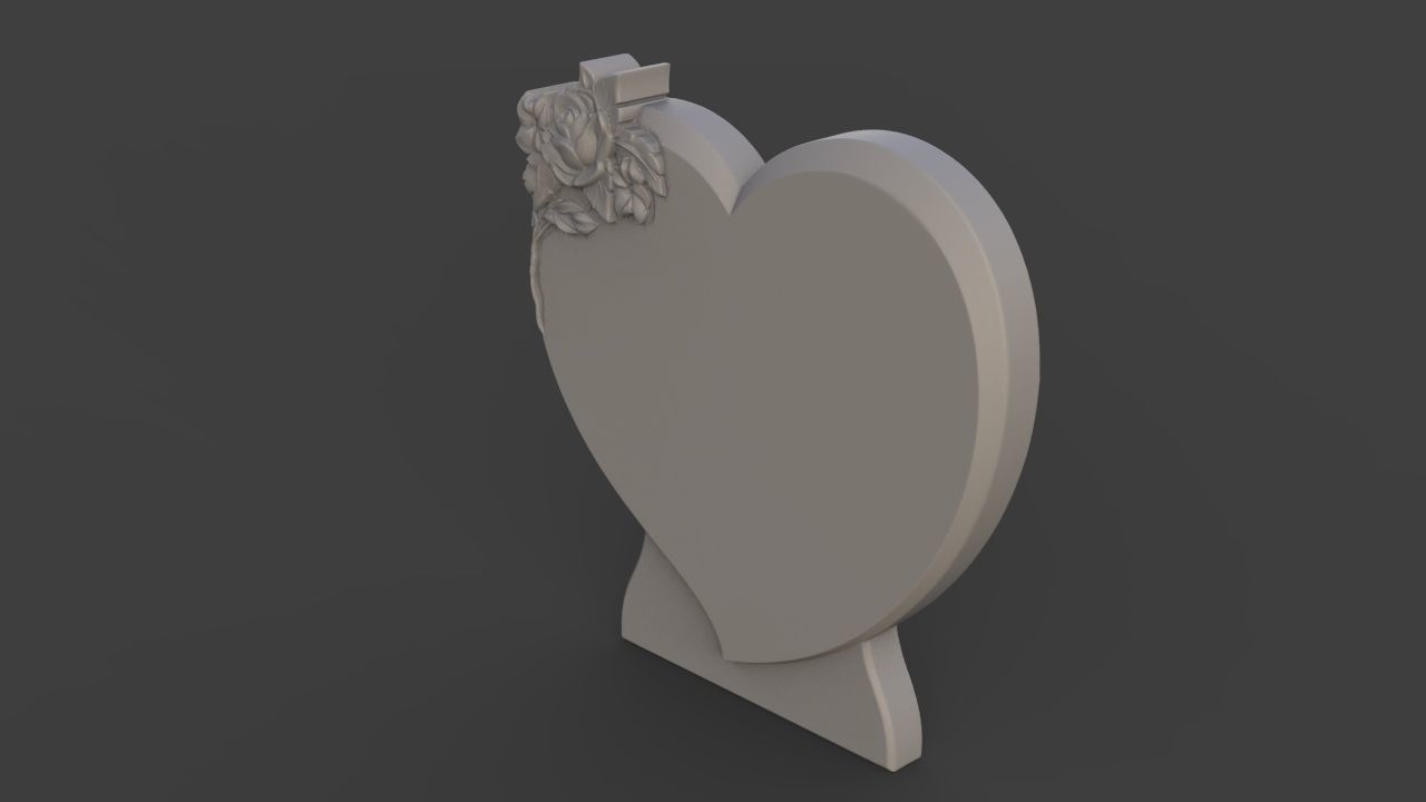 Memorial tombstone 3D print model_7