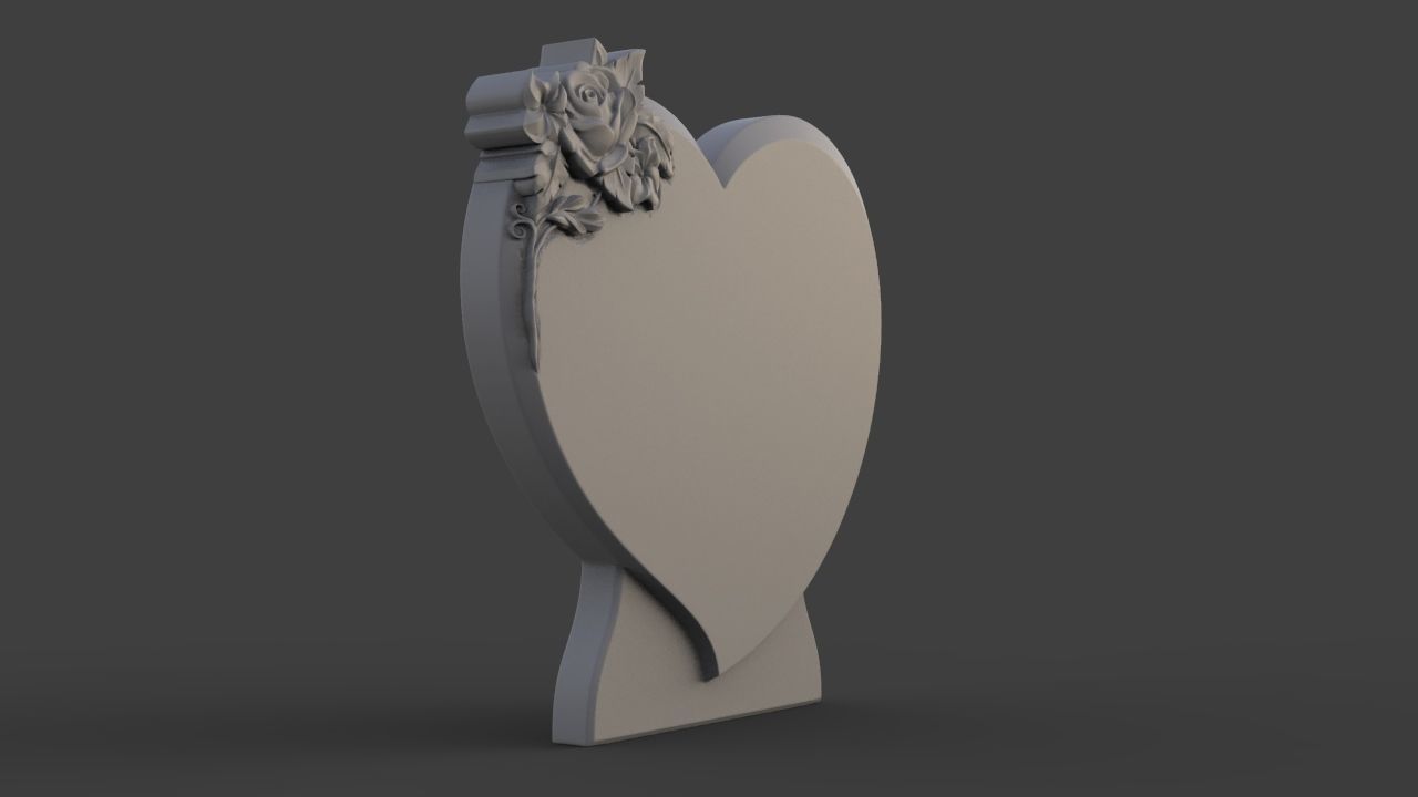 Memorial tombstone 3D print model_1