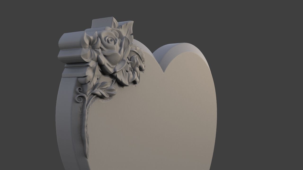 Memorial tombstone 3D print model_6