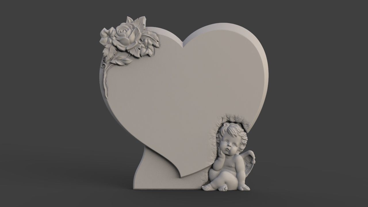 Angel Monument Tombstone 3D print model_1