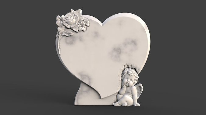Angel Monument Tombstone 3D print model