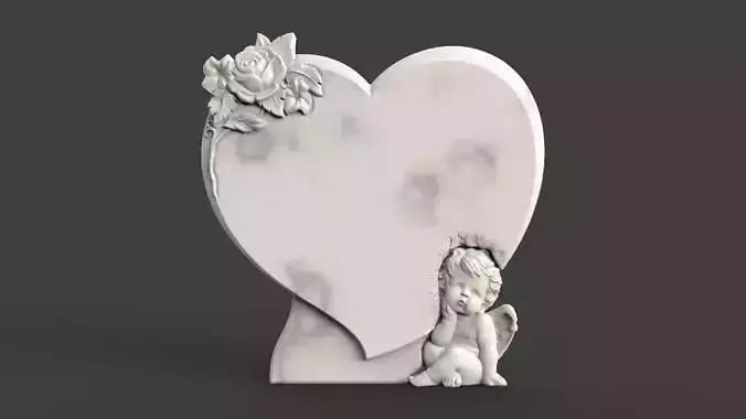 Angel Monument Tombstone 3D print model