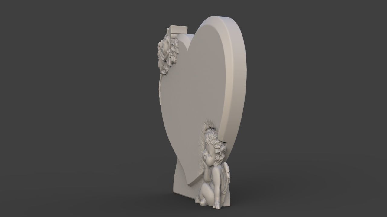 Angel Monument Tombstone 3D print model_3