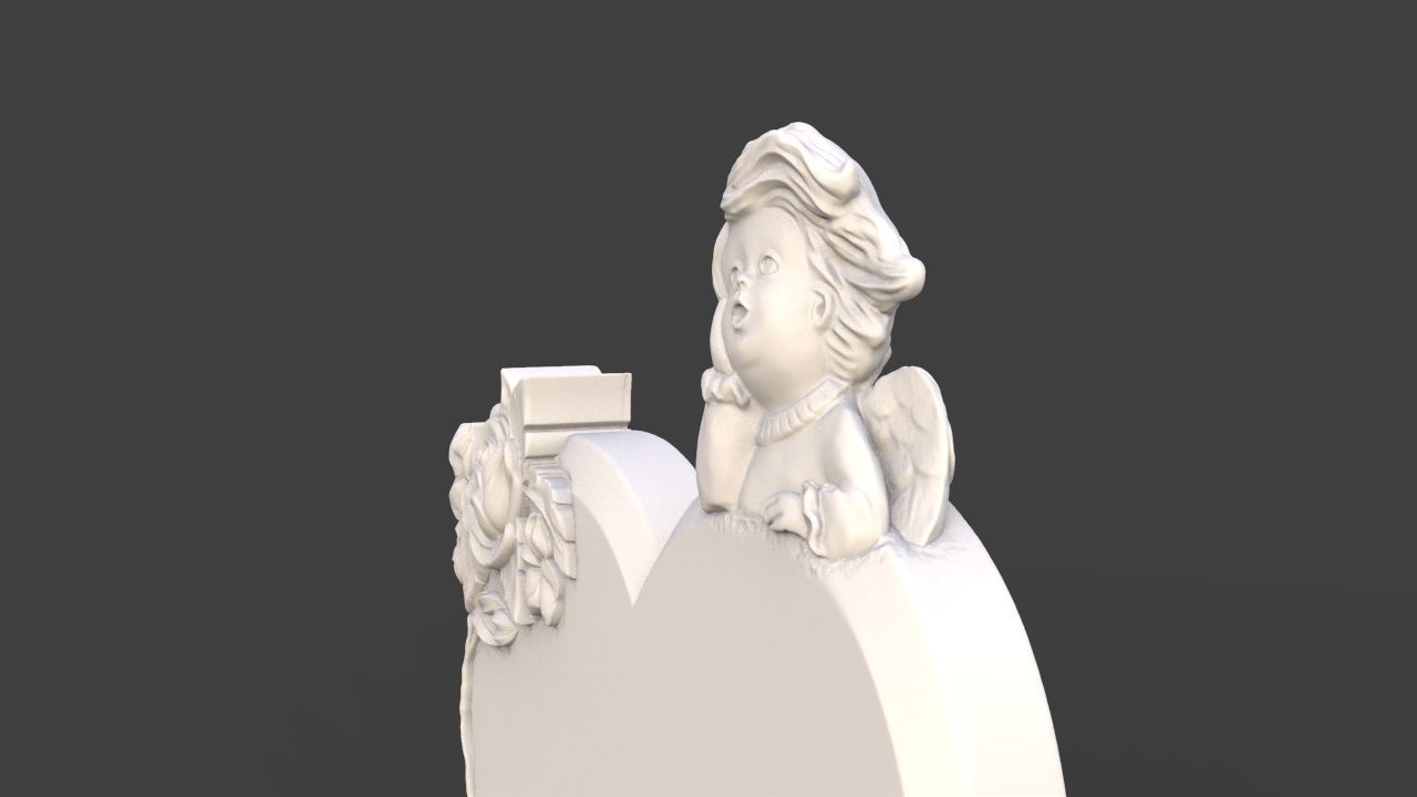 Angel Monument Tombstone 3D print model_2