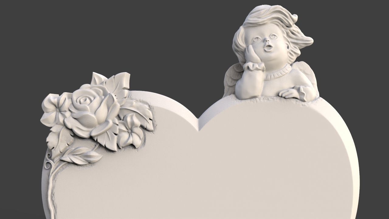 Angel Monument Tombstone 3D print model_1