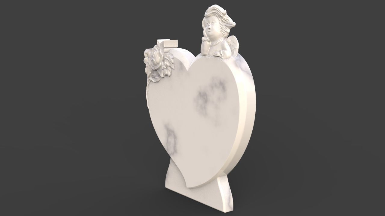 Angel Monument Tombstone 3D print model_5