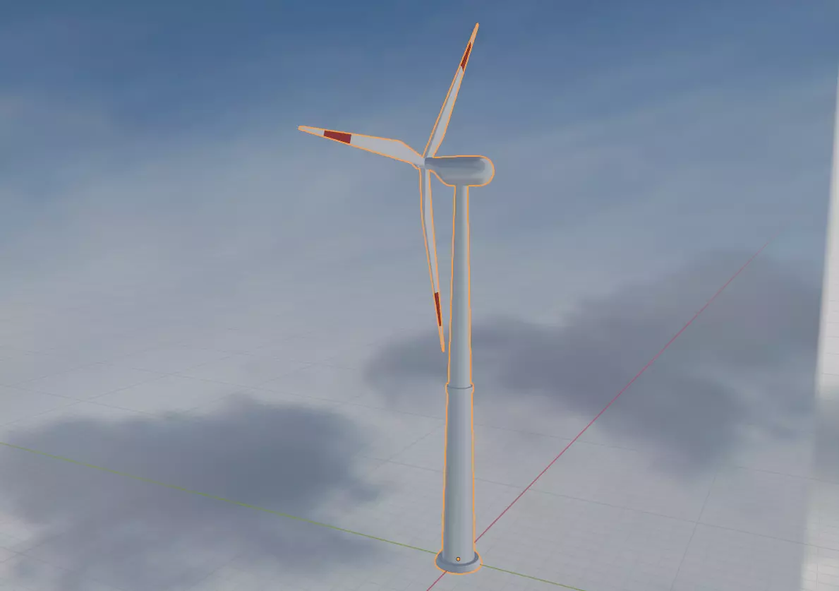 High Quality Eletric Wind Turbine 3D Model 3D model_0