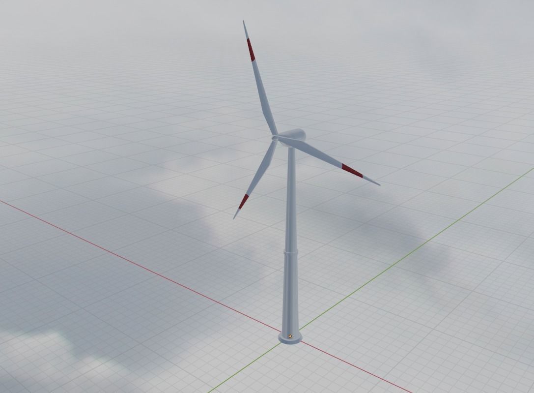 High Quality Eletric Wind Turbine 3D Model 3D model_2