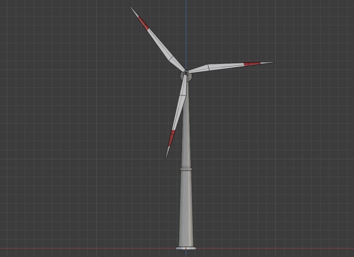 High Quality Eletric Wind Turbine 3D Model 3D model_4