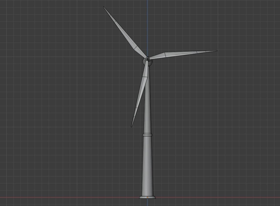 High Quality Eletric Wind Turbine 3D Model 3D model_3